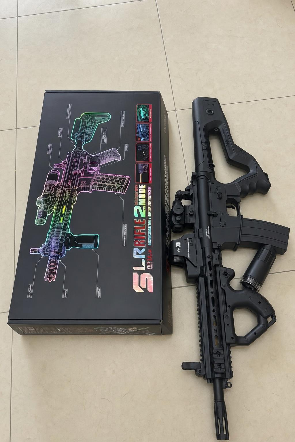 Pistola de hidrogel SLR con su caja
